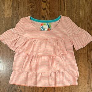 Anthropologie Tiered Ruffle Shirt